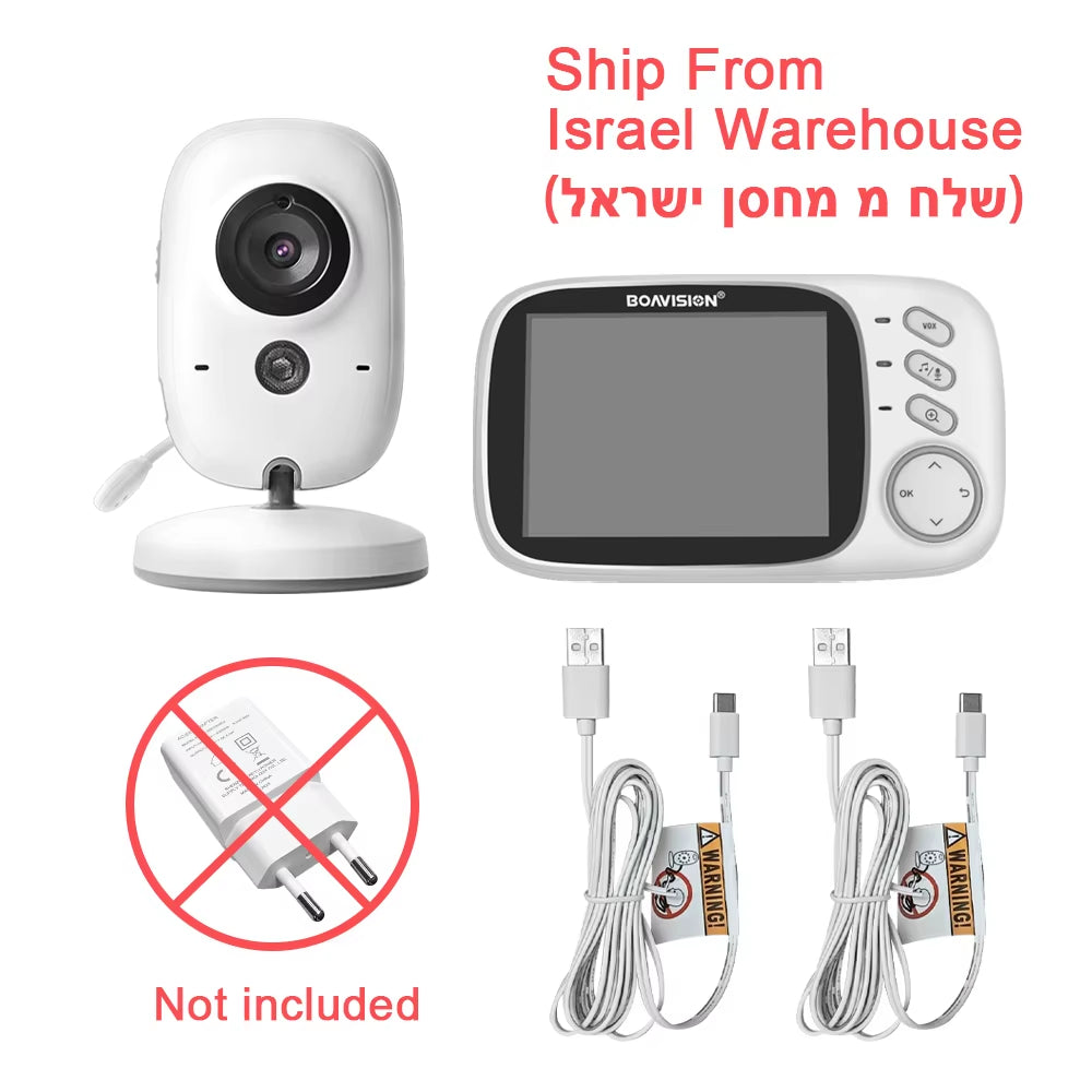 VB603 Video Baby Monitor 2.4G Wireless with 3.2 Inches LCD 2 Way Audio Talk Night Vision Surveillance Security Camera Babysitter