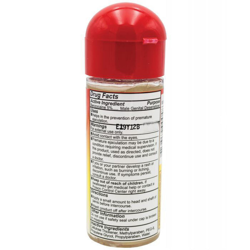 Body Action Stay Hard Climax Control Gel Water Based Lubricant 2 Oz