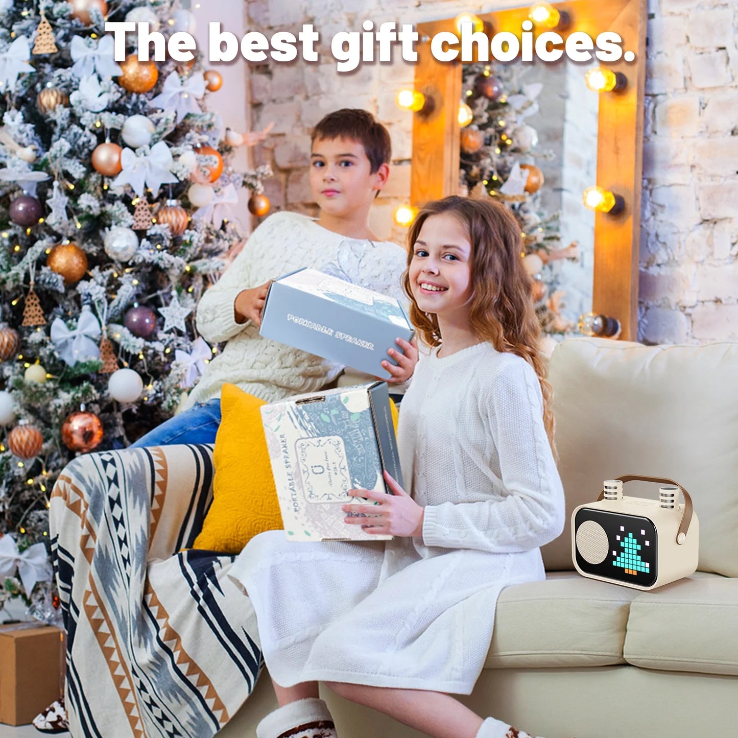 Karaoke Machine for Kids, Kids Karaoke Machine, 15+ Animation Modes, Kids Toy Gift