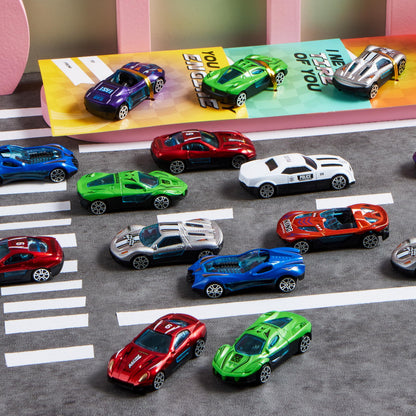 28 Packs Valentines Day Cards with Die-Cast Racing Cars Vehicle for Kids Boys, Valentines School Class Gifts, Valentine Exchange Cards Party Favors for Boys Girls