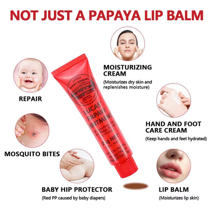 Lucas Papaw Ointment Multifunctional Lip Protector Hydrating Lip Balm Diaper Natural Plant Cream Papaya Cream Korean Cosmetics