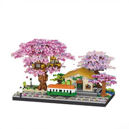 Romantic Blossom Sakura Tree Micro Mini Building Blocks Toys Perfect Gift Multiple Styles Office & Home Decor Challenging Bricks