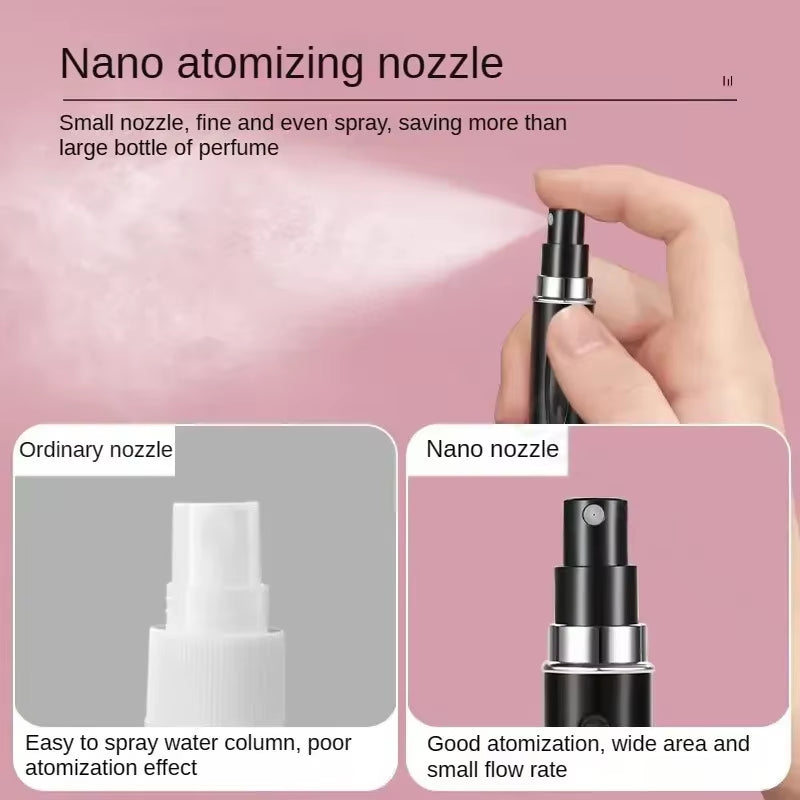 10PCS 5Ml Mini Empty Refillable Spray Bottle Perfume Atomizer Portable Liquid Container for Cosmetics Traveling Aluminum Spray