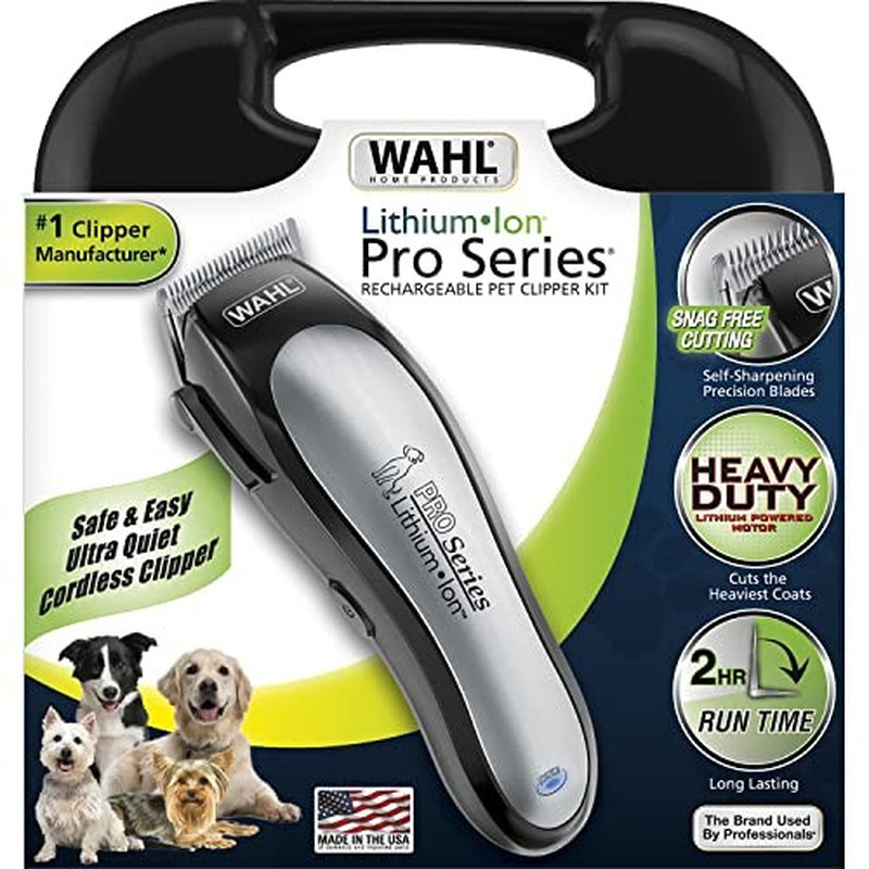 Wahl Lithium Ion Pet Hair Trimming Kit Pro Quality Clipper for Dogs and Cats