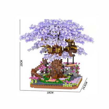 Romantic Blossom Sakura Tree Micro Mini Building Blocks Toys Perfect Gift Multiple Styles Office & Home Decor Challenging Bricks