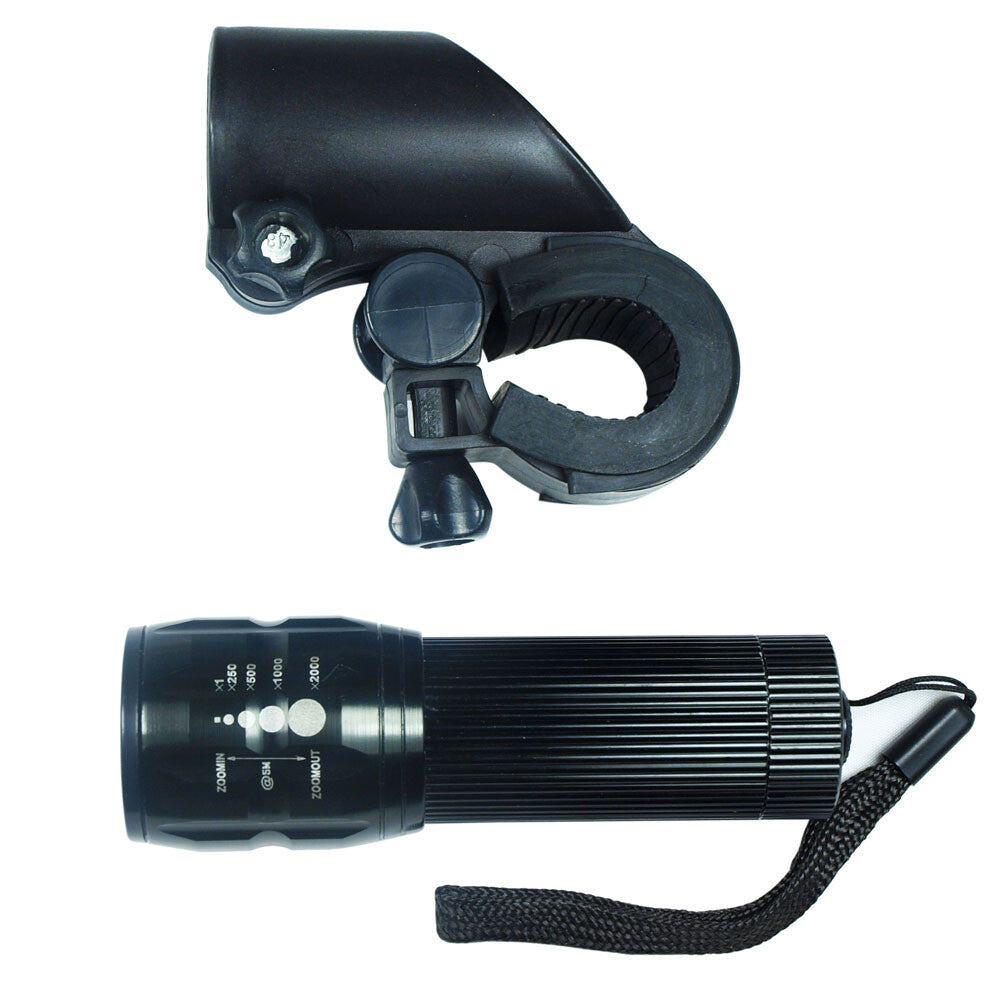 240 Lumens LED Flashlight with Bike Mount - Cycling Front Head Light