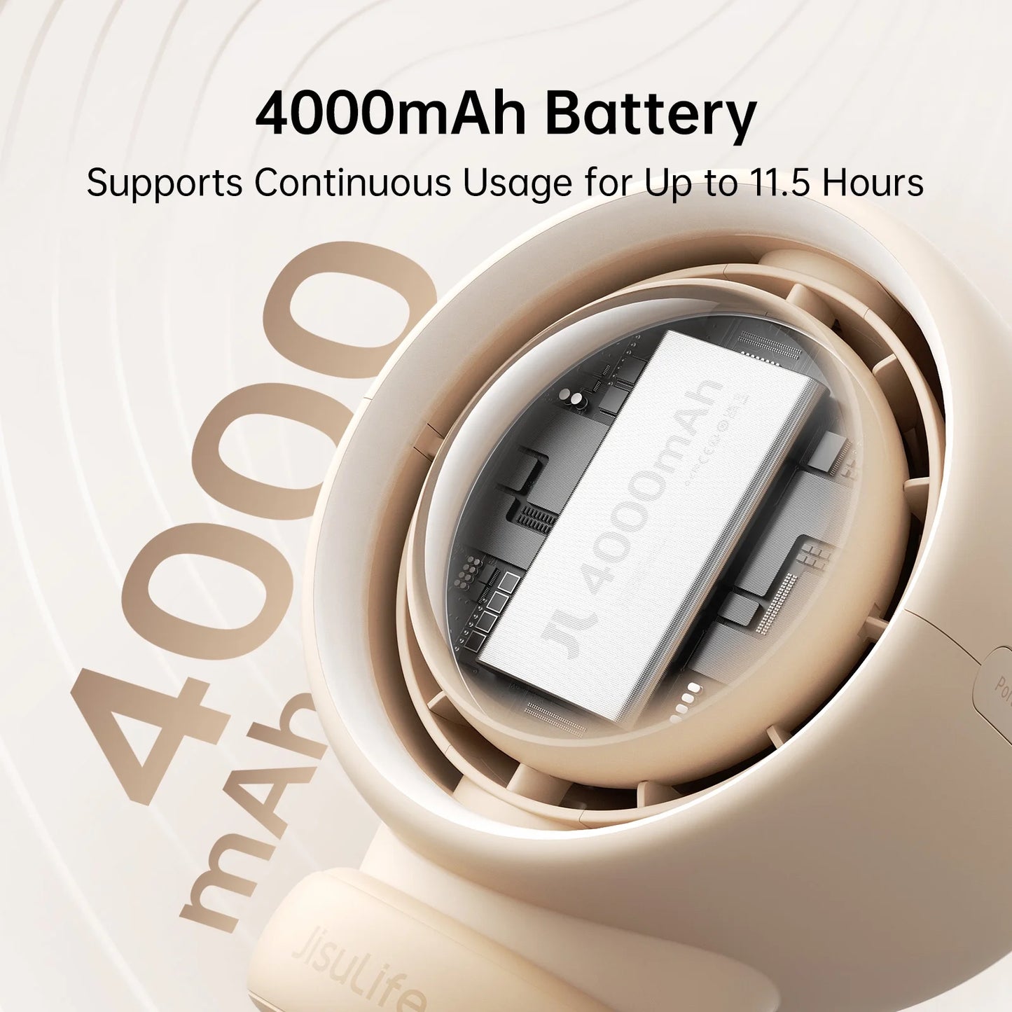 Baby Stroller Fan Portable, Small Battery Operated Fan, Car Seat Fan with 5 Speeds, Air Purify and Air Enhance Tech, Bladeless, Food-Grade Gifts Fan for Outdoor, Treadmill, Golf