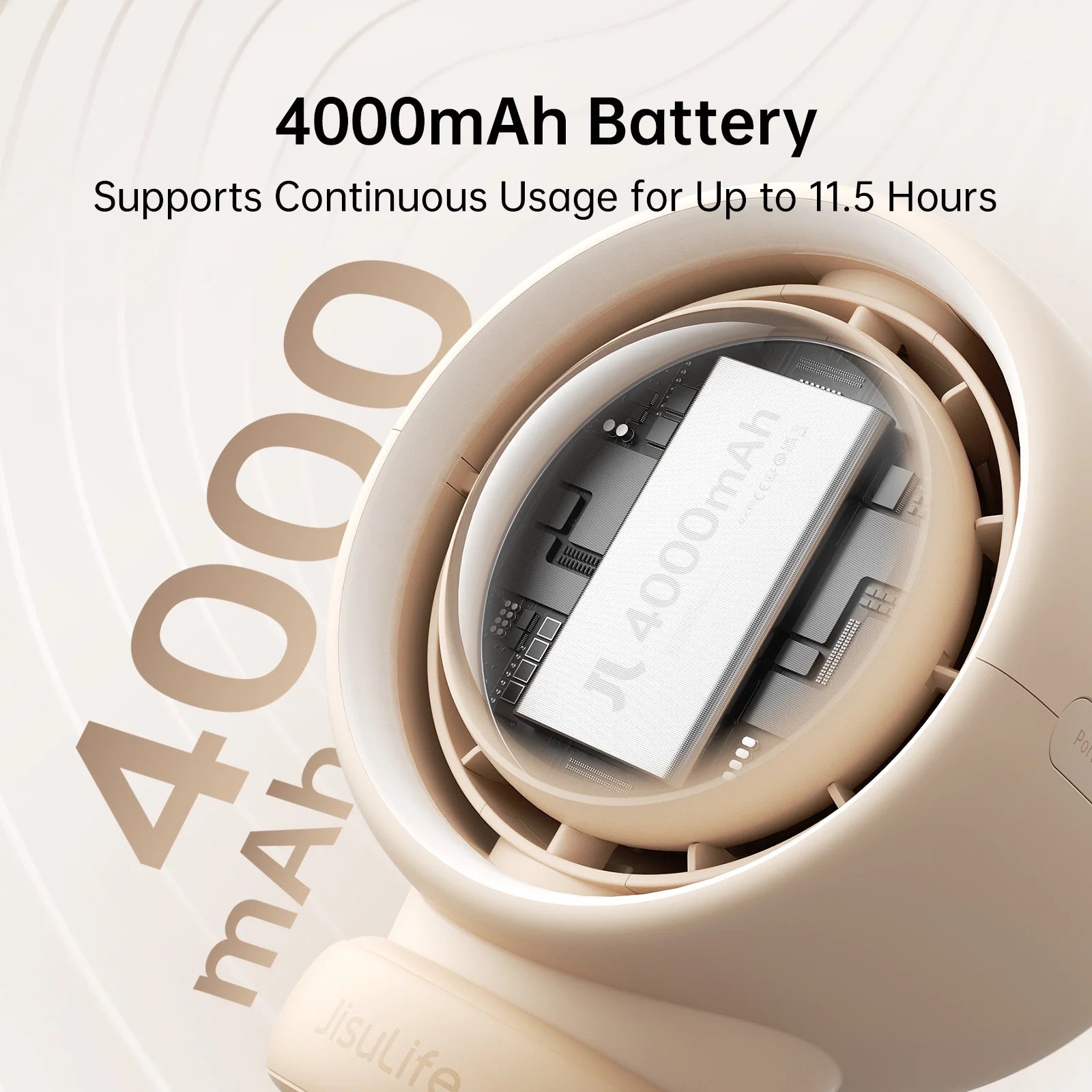 Baby Stroller Fan Portable, Small Battery Operated Fan, Car Seat Fan with 5 Speeds, Air Purify and Air Enhance Tech, Bladeless, Food-Grade Gifts Fan for Outdoor, Treadmill, Golf