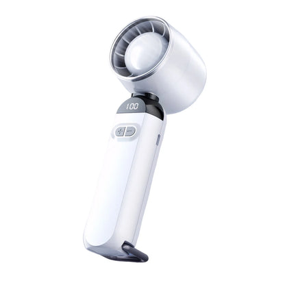 2025 Air Cooling Fan USB Charging LED Digital Display Portable Hand Fan Outdoor Travel Ice Refrigeration Small Electric Fan