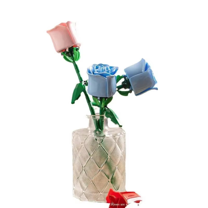 Eternal Flower Rose Building Block Toy Compatible with LEGO Assembly Decoration Girl Valentine'S Day Teacher'S Day Gift