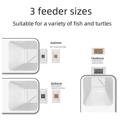 Wifi Smart Automatic Feeder Aquarium Goldfish Timing Feeder 100ML Large Capacity APP Control Feeding Records Remind Fish Feeder