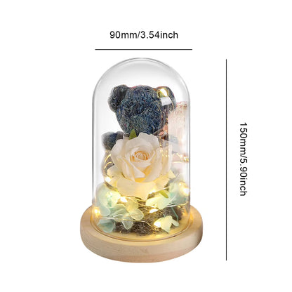 Artificial Flowers Rose Bear Girlfriend Anniversary Christmas Valentine'S Day Gift Birthday Present for Wedding Party for Lover