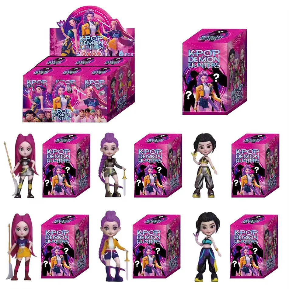 Anime Kpop Devil Hunter Blind Box Disassembly Fun Blind Bag Small Statue Peripheral Model Desktop Blind Box Decoration Gift