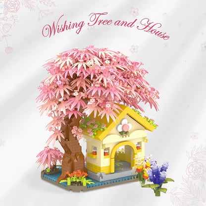 Romantic Blossom Sakura Tree Micro Mini Building Blocks Toys Perfect Gift Multiple Styles Office & Home Decor Challenging Bricks