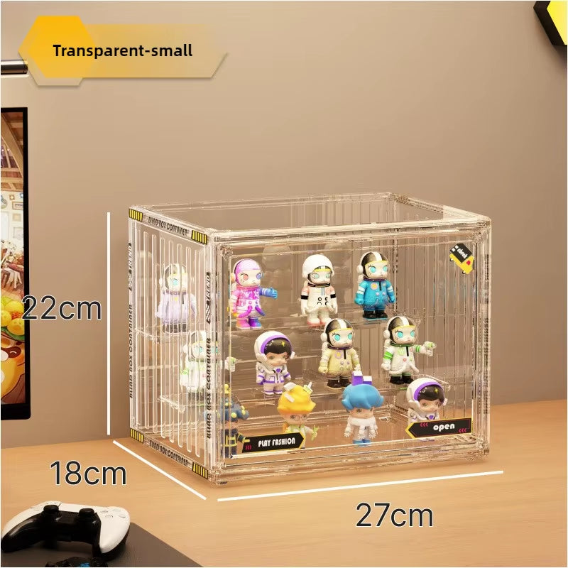 Three Layer Acrylic Display Rack Transparent Showcase Handmade Anime Car Model Blind Box Storage Box Jewelry Sorting Box