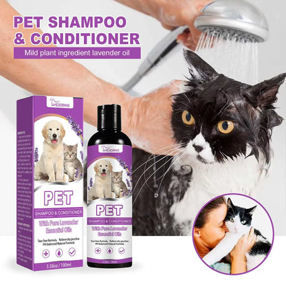 Puppy Shampoo for Dogs Cats Grooming Pet Flea Tick Control Relieve Itching Ph Balanced Cleaning Moisturizing Smooth Pet Shampoo