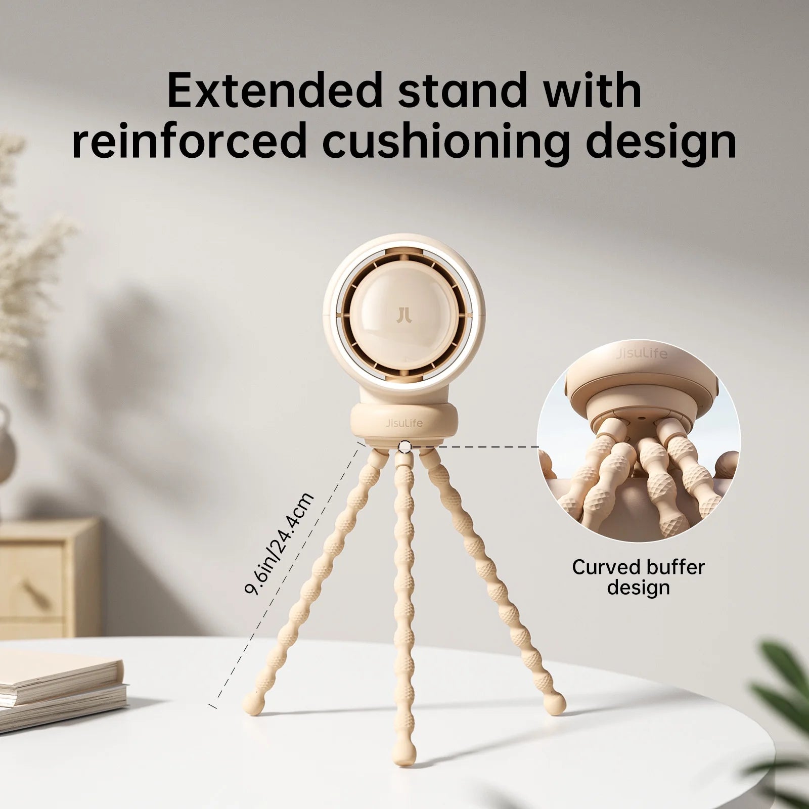 Baby Stroller Fan Portable, Small Battery Operated Fan, Car Seat Fan with 5 Speeds, Air Purify and Air Enhance Tech, Bladeless, Food-Grade Gifts Fan for Outdoor, Treadmill, Golf