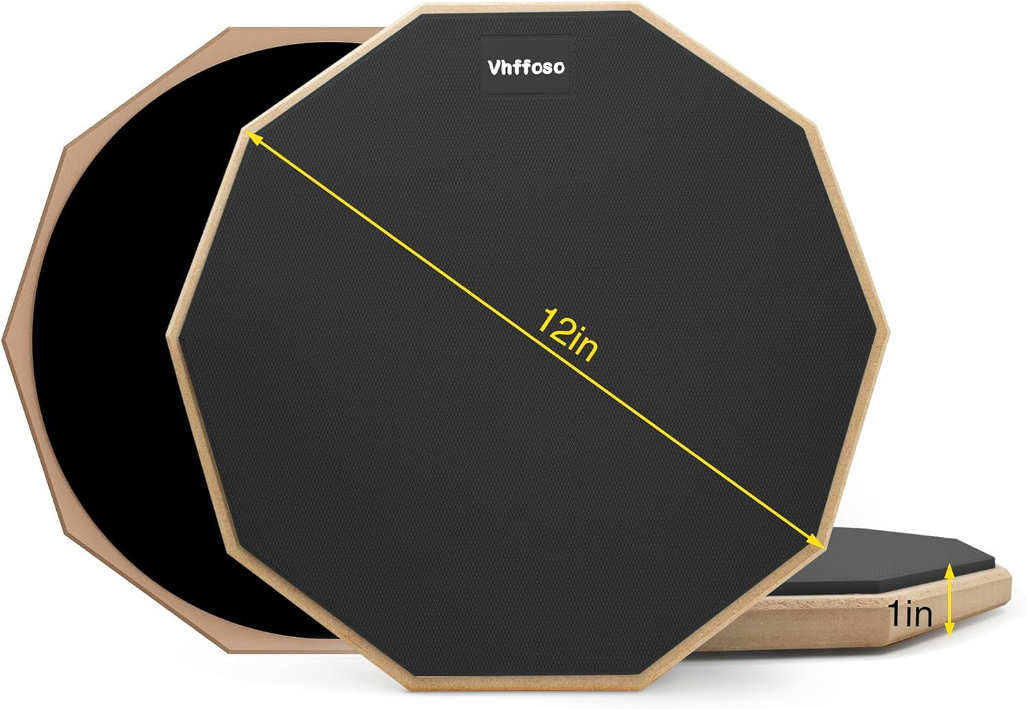 12 Inch Practice Drum Pad with Stand and Sticks, Beginner Snare Drum Pad with Dr