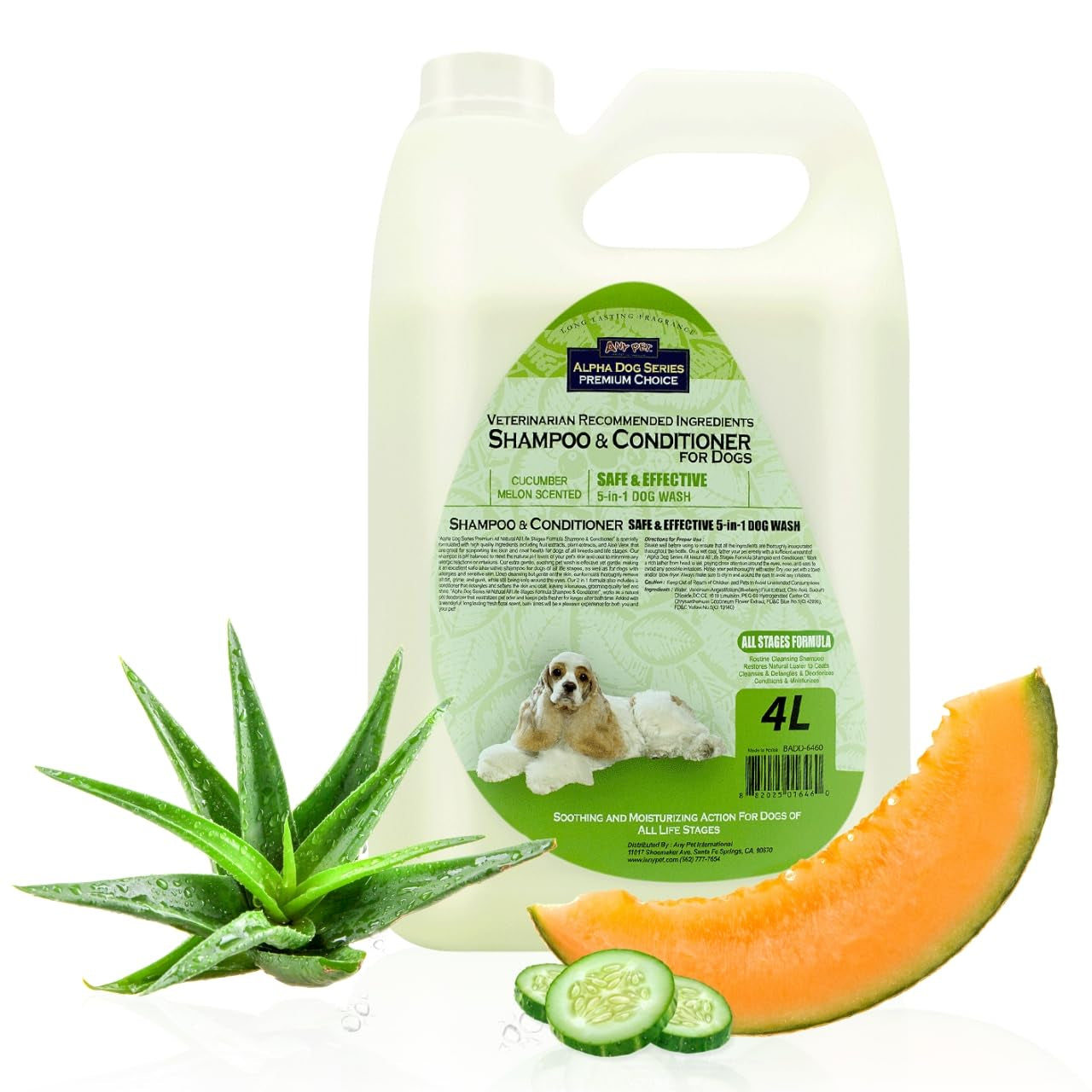 All Stages Natural Dog Shampoo and Conditioner Set with Aloe Vera Ph-Balanced Dog Grooming Shampoo and Conditio
