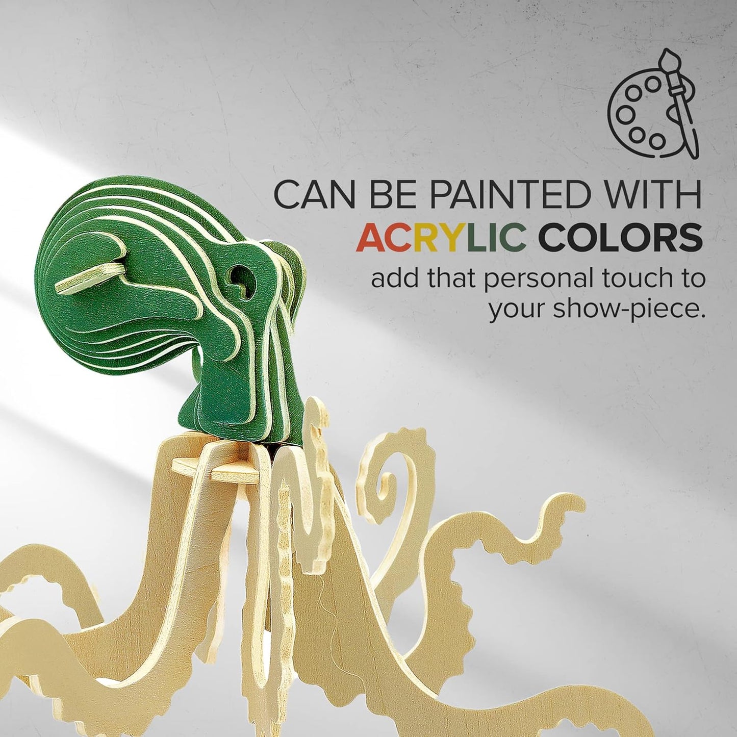 DIY 3D Wooden Puzzle – 6 Assorted Sea Animals Bundle Pack Set Brain Teaser Puzzles Educational STEM Toy Adults and Kids to Build Safe and Non-Toxic Easy Punch Out Premium Wood JP2B5