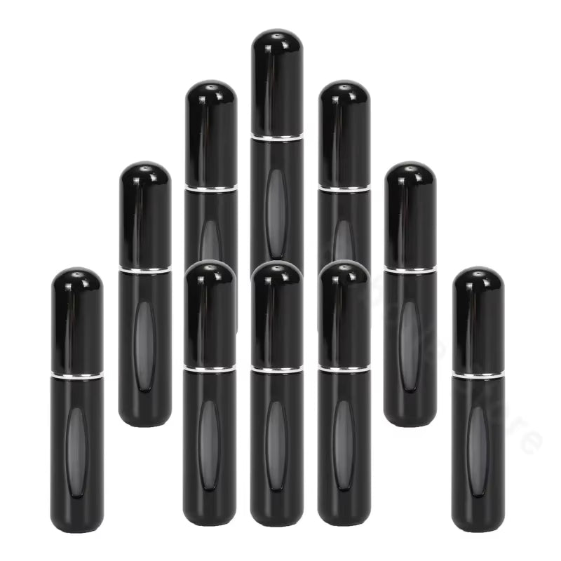 10PCS 5Ml Mini Empty Refillable Spray Bottle Perfume Atomizer Portable Liquid Container for Cosmetics Traveling Aluminum Spray