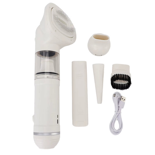 Pet Grooming Vacuum Cleaner Automatic Shedding Brush Dog Vacuum Grooming Kit for Dogs Cats Bed Carpet