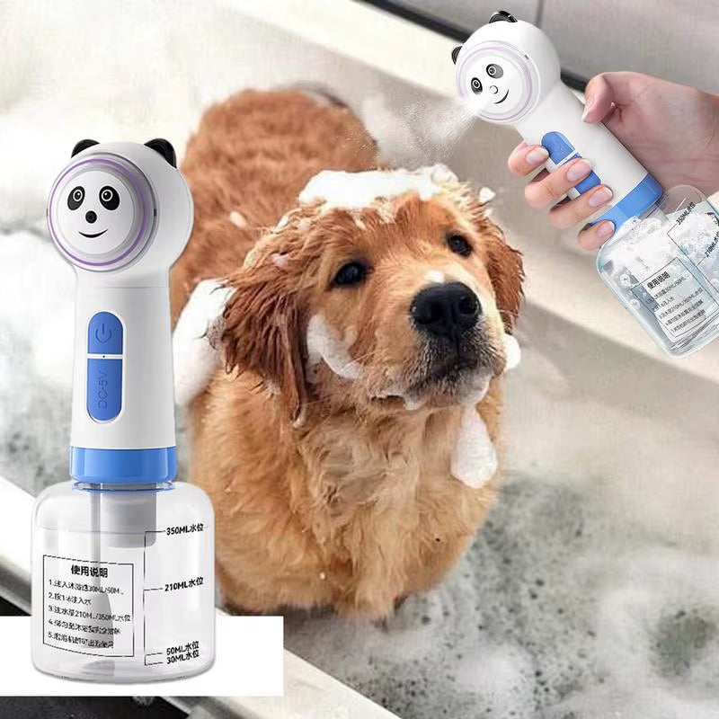 Dog Soap Foamer Dog Electric Foaming Shampoo Dispenser Pet Soap & Shampoo Sprayer Waterproof for Pet Bathing Kitchen Cleaning