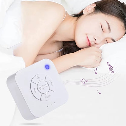 White Noise Sound Machine Sleep Soother with 9 Soothing Sounds Breathing Light Timer Type-C Charging for Baby Home Office Travel