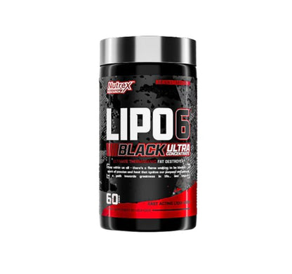 Nutrex Research Lipo-6 Black Ultra Concentrate | Thermogenic Energizing Fat Burner Supplement, Increase Weight Loss, Energy & Intense Focus |Capsule, 60Count