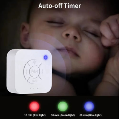 White Noise Sound Machine Sleep Soother with 9 Soothing Sounds Breathing Light Timer Type-C Charging for Baby Home Office Travel