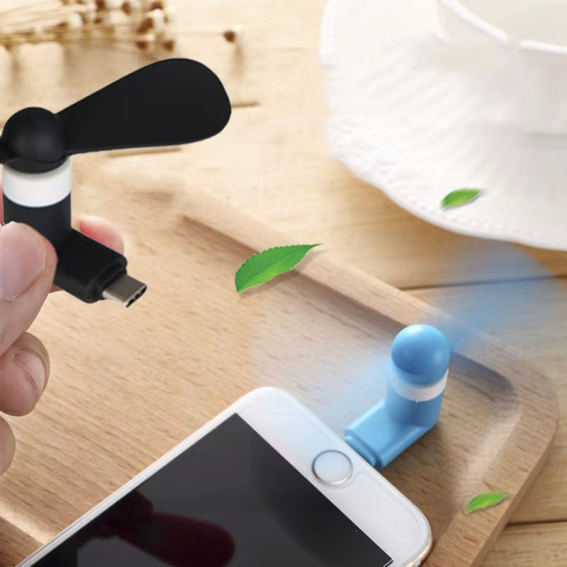 Creative Mini Portable Micro USB Fan 5V 1W Mobile Phone USB Gadget Fans Tester for Type C Cooling Hand Fan Mobile Phone Cooler