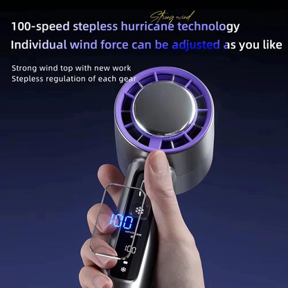 New Semiconductor Refrigeration High-Speed Handheld Electric Fan 4000Mah USB Portable Rechargeable Outdoor Small Fan