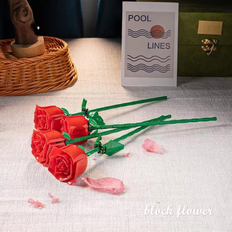 Eternal Flower Rose Building Block Toy Compatible with LEGO Assembly Decoration Girl Valentine'S Day Teacher'S Day Gift