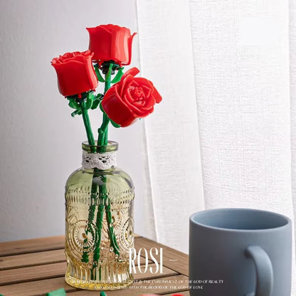 Eternal Flower Rose Building Block Toy Compatible with LEGO Assembly Decoration Girl Valentine'S Day Teacher'S Day Gift