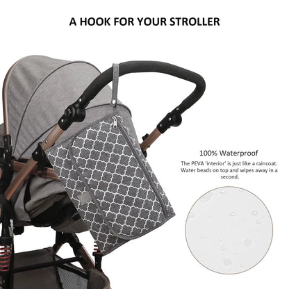 Portable Diaper Changing Pad, Portable Changing Pad for Newborn Girl & Boy - Baby Changing Pad with Smart Wipes Pocket