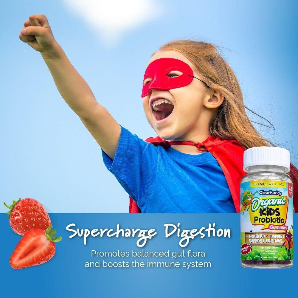 Organic Kids Probiotic Gummies 2.5 Billion Cfu'S Boosts Immune System 60 Capsule