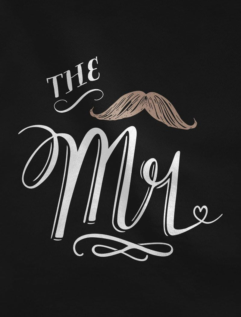 Mr & Mrs Matching Shirts for Couples Husband Wife Him and Her Couple Outfits T-Shirts Men Small/Women Medium Black