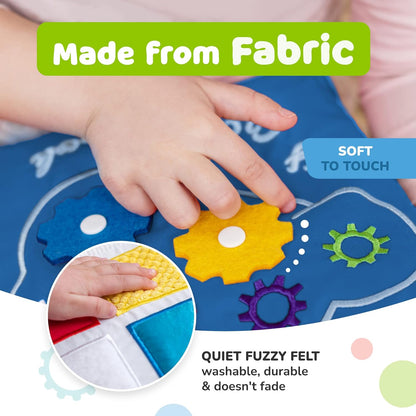 Busy Book for Toddlers 1-3 - Airplane Toys for Toddlers 1-3, My Quiet Book Montessori Toys for 1 Year Old with Kids Plane Activities, Activity Busy Board, for Boys & Girls