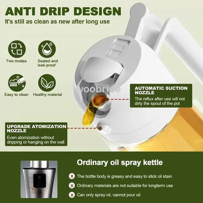 500Ml 2 in 1 Spray Oil Dispenser Olive Oil Spray Barbecue Cooking Olive Oil Jar Baking Vinegar Soy Sauce Spray Container