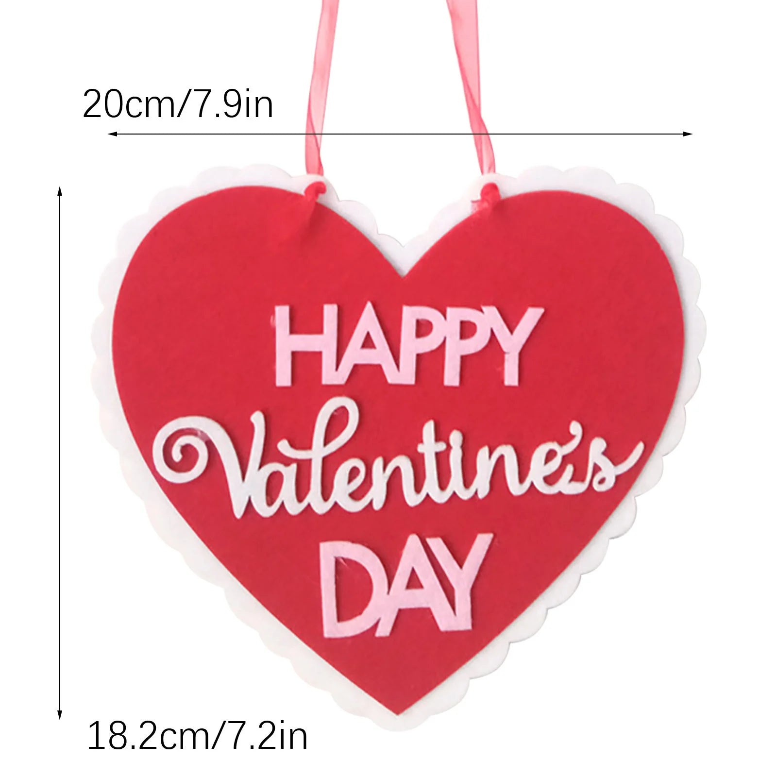 Valentine'S Day Signs Love Heart Shape Hanging Decor Doorplate-Happy Sign Front Door Valentines Decorations for the Home