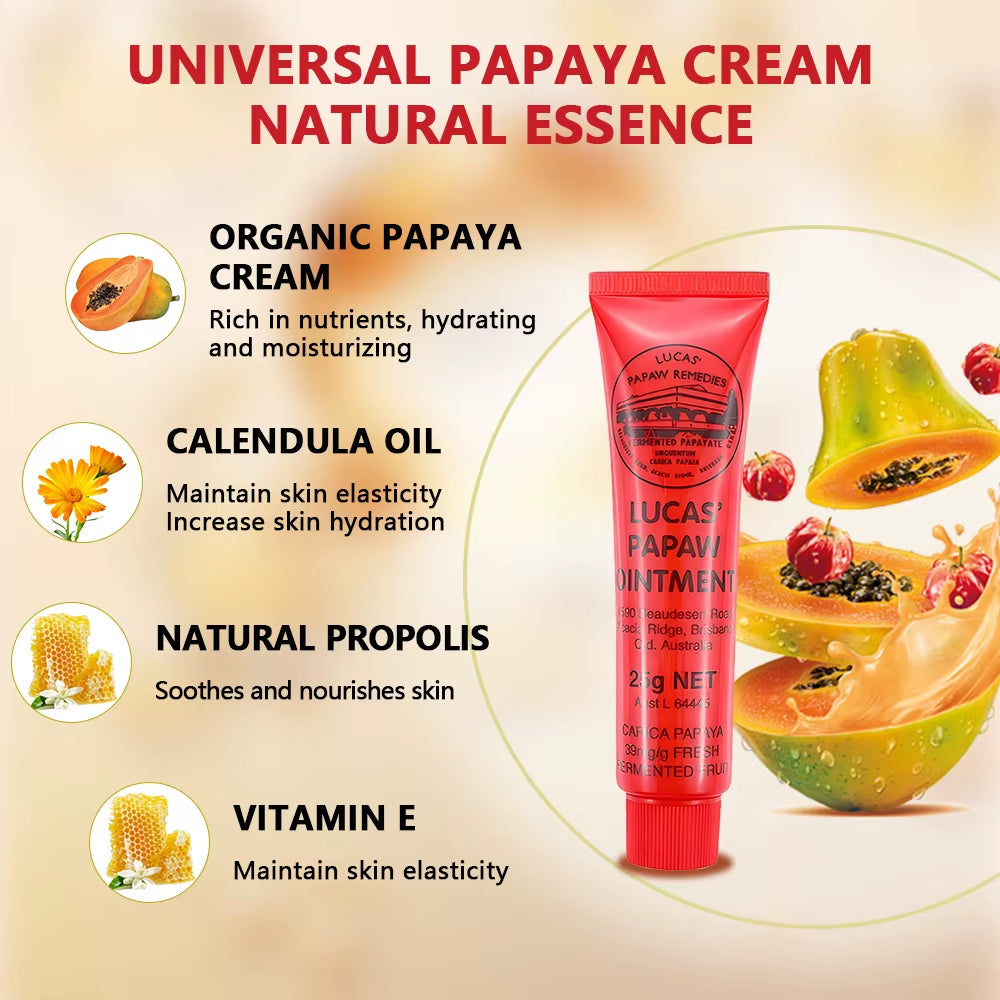 Papaw Ointment Balm Lipstick Moisturizing anti Drying Multifunctional Hydrating Universal Cream Lip Balm Oil 25G Lucas Face Care