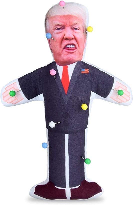 7.9 Inch Donald Trump Voodoo Doll Pin Holder -0.24 Inch round Head with Stainles