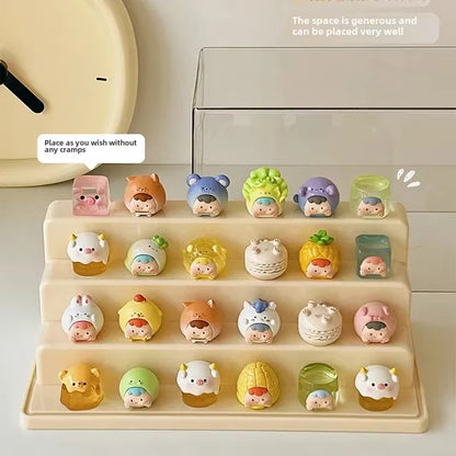 Blind Box Display Rack Dustproof Showcase for Model Figurines Storage Cabinet Transparent Collectible Figures Organizer Box