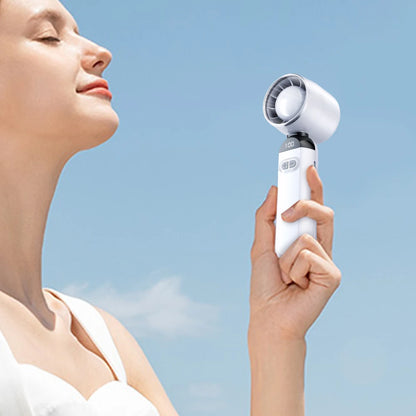 2025 Air Cooling Fan USB Charging LED Digital Display Portable Hand Fan Outdoor Travel Ice Refrigeration Small Electric Fan