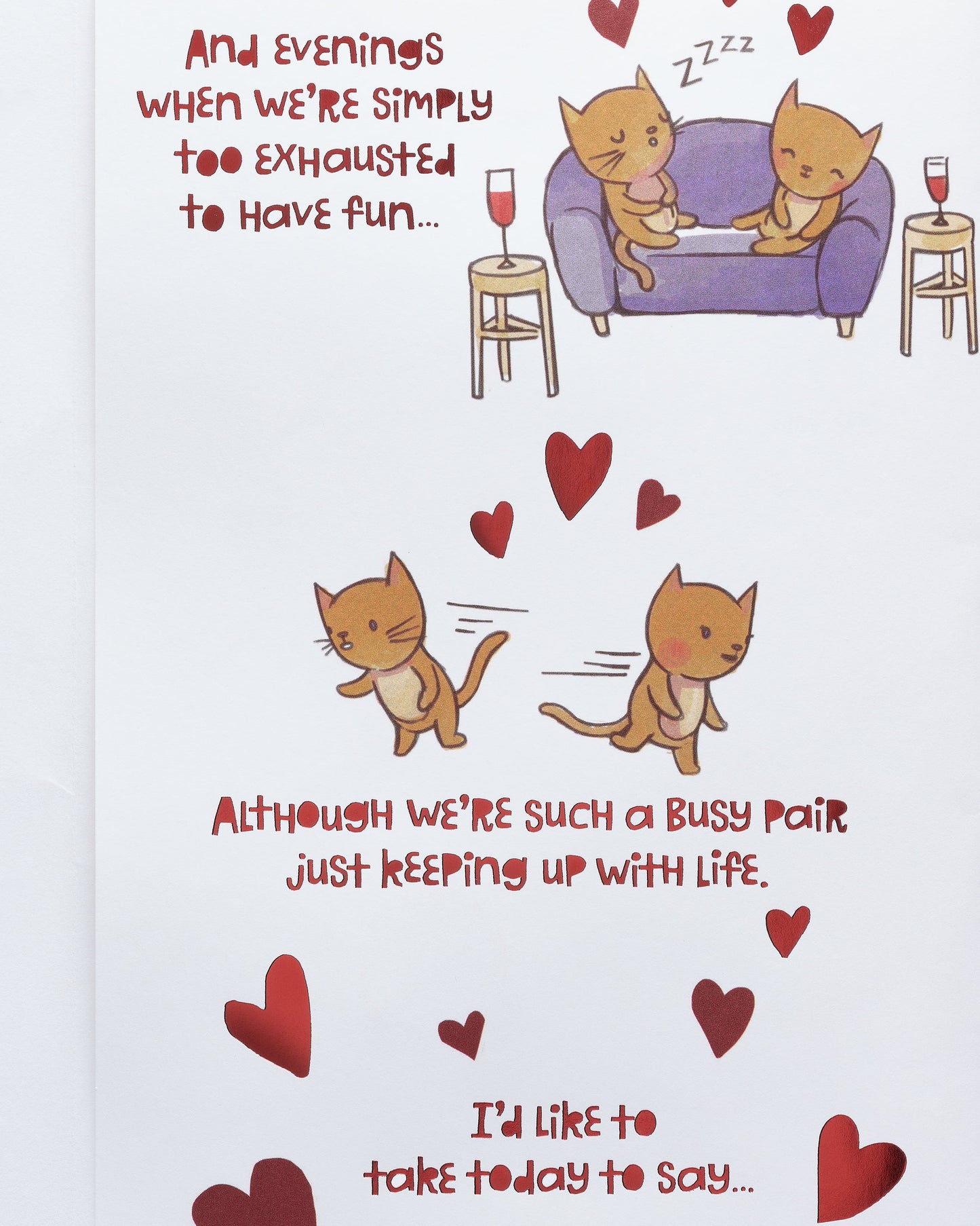 Pop up Funny Valentine'S Day Card for Wife (Cats)