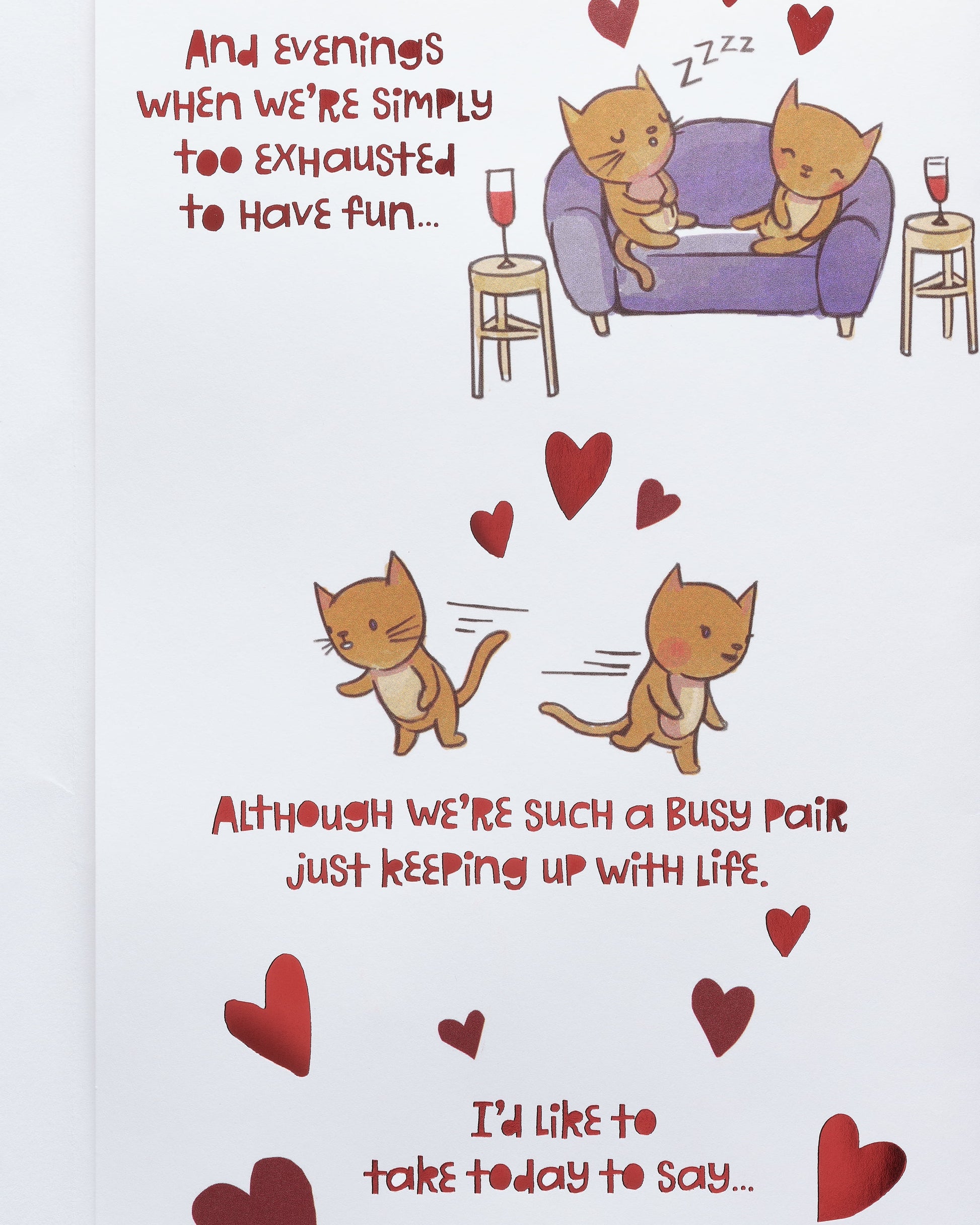 Pop up Funny Valentine'S Day Card for Wife (Cats)