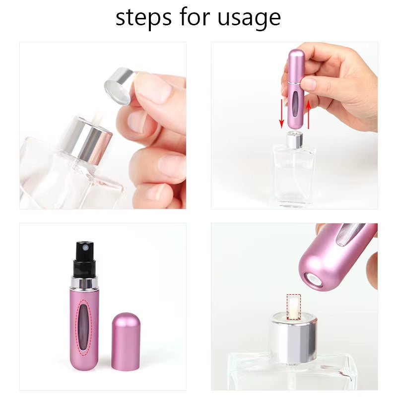 5/8Ml Perfume Spray Bottle Mini Portable Refillable Aluminum Atomizer Bottle Container Perfume Refill Travel Cosmetic Tool