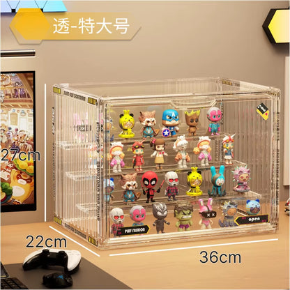Three Layer Acrylic Display Rack Transparent Showcase Handmade Anime Car Model Blind Box Storage Box Jewelry Sorting Box