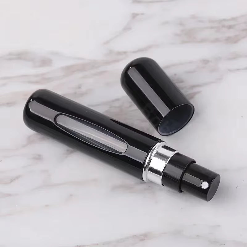 10PCS 5Ml Mini Empty Refillable Spray Bottle Perfume Atomizer Portable Liquid Container for Cosmetics Traveling Aluminum Spray