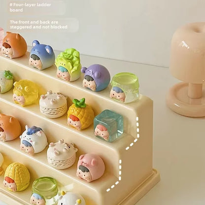 Blind Box Display Rack Dustproof Showcase for Model Figurines Storage Cabinet Transparent Collectible Figures Organizer Box